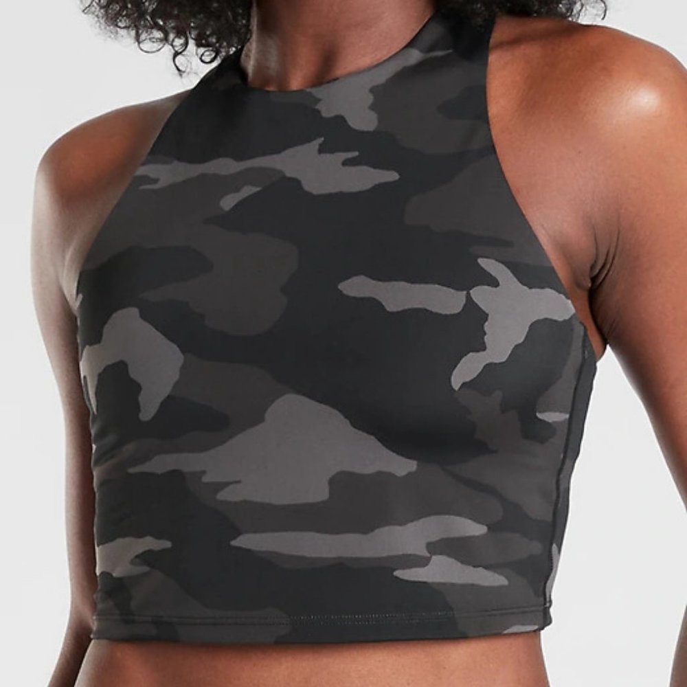 Athleta Freestyle Camo Crop Bikini Top A-C size M